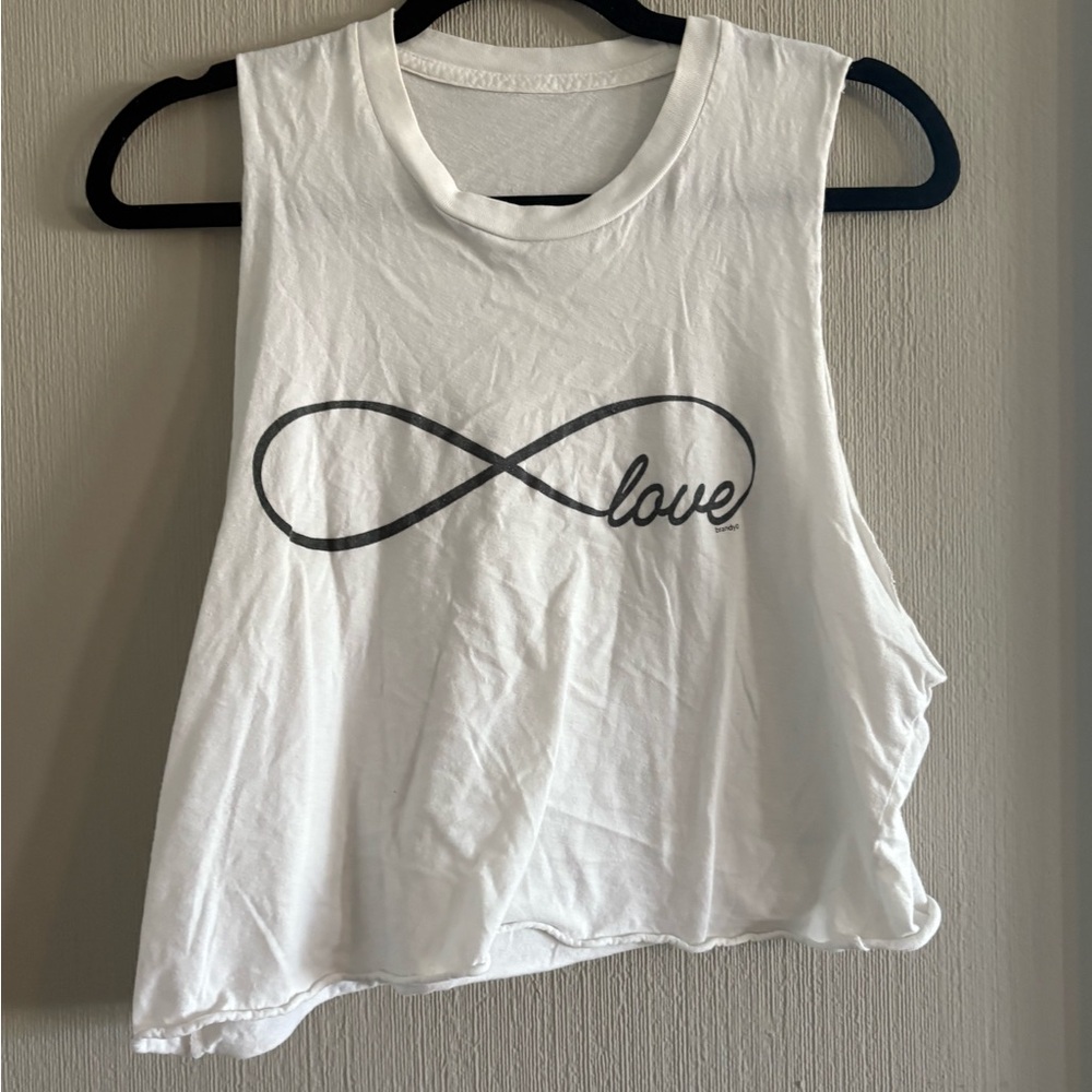 White Infinity Love Tank Top